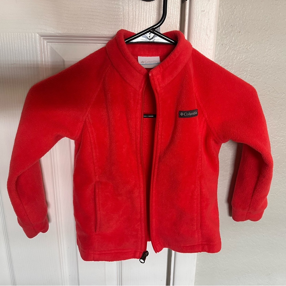 Columbia Bright Red Kids Fleece Jacket